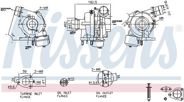 Turbocompressor NISSENS ref. 93450