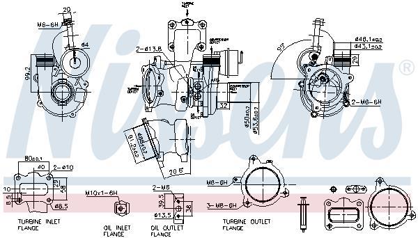 Turbocompresseur (Turbo) NISSENS ref. 93453