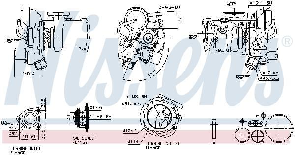 Turbocompresseur (Turbo) NISSENS ref. 93454