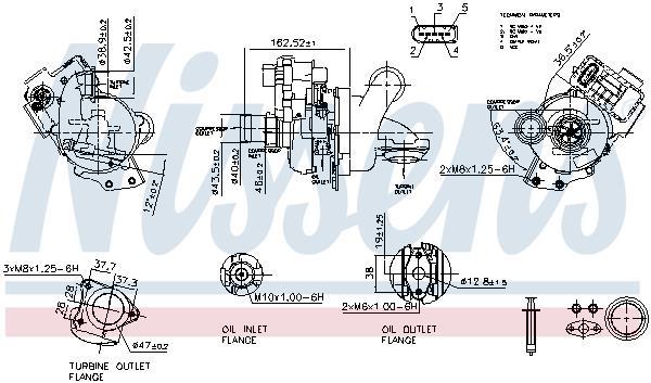 Turbocompresseur (Turbo) NISSENS ref. 93463