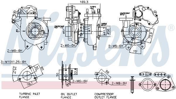 Turbocompresseur (Turbo) NISSENS ref. 93469
