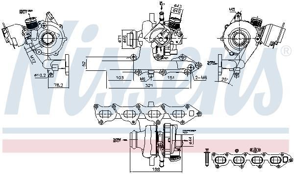 Turbocompresseur (Turbo) NISSENS ref. 93470