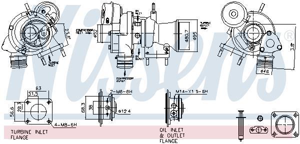 Turbocompresseur (Turbo) NISSENS ref. 93472