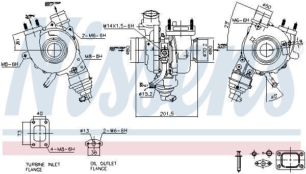 Turbocompresseur (Turbo) NISSENS ref. 93476