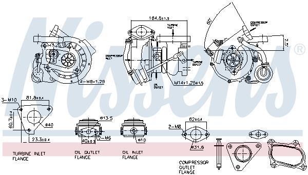 Turbocompresseur (Turbo) NISSENS ref. 93477