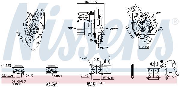 Turbocompresseur (Turbo) NISSENS ref. 93493