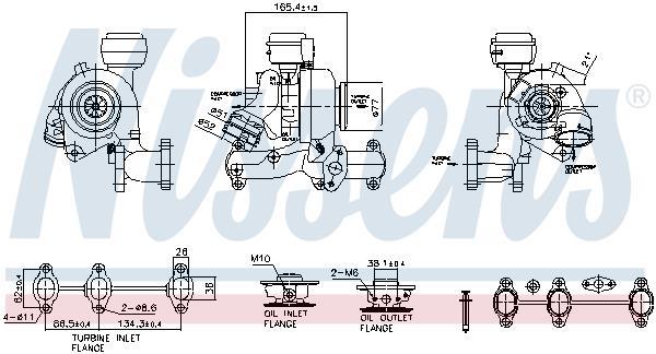 Turbocompresseur (Turbo) NISSENS ref. 93495
