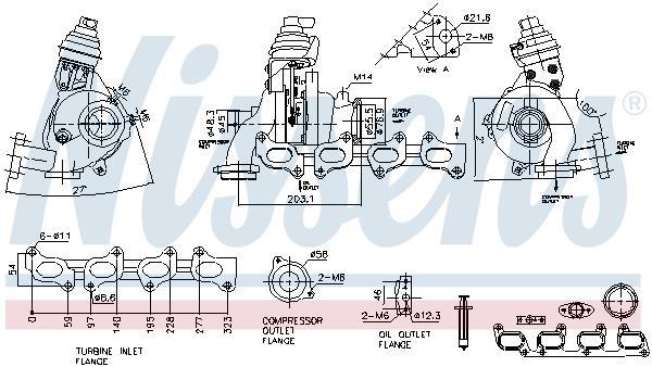 Turbocompresseur (Turbo) NISSENS ref. 93499