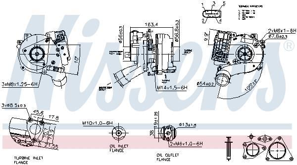 Turbocompresseur (Turbo) NISSENS ref. 93501