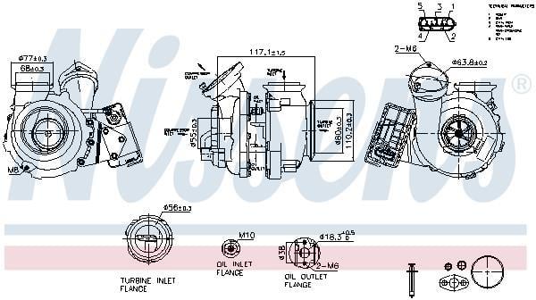 Turbocompresseur (Turbo) NISSENS ref. 93503
