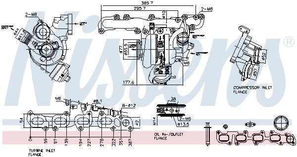 Turbocompresseur (Turbo) NISSENS ref. 93505