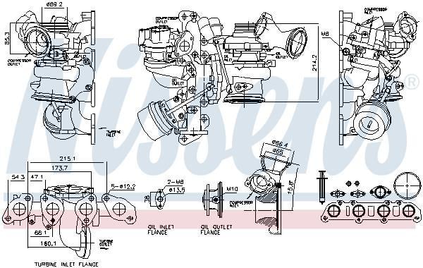 Turbocompresseur (Turbo) NISSENS ref. 93508