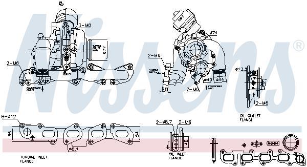 Turbocompresseur (Turbo) NISSENS ref. 93510