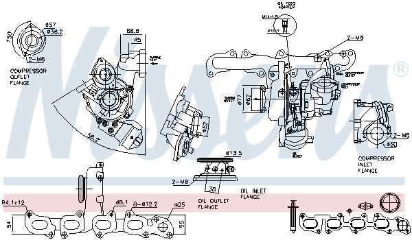 Turbocompresseur (Turbo) NISSENS ref. 93512