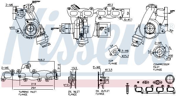 Turbocompresseur (Turbo) NISSENS ref. 93515