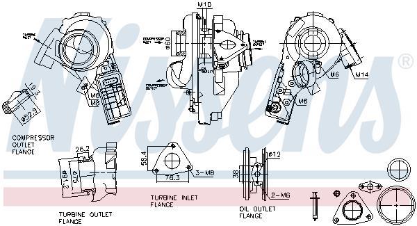 Turbocompresseur (Turbo) NISSENS ref. 93520