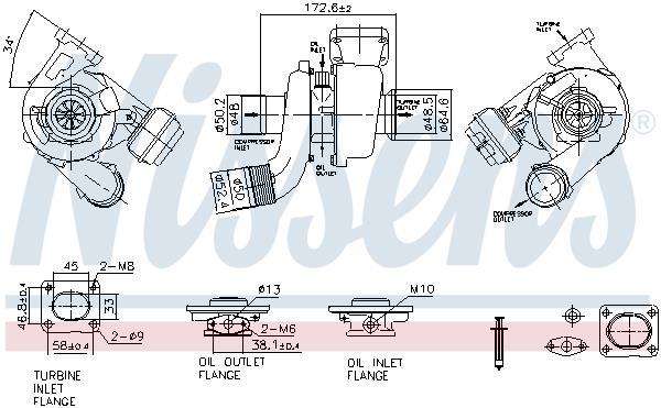 Turbocompresseur (Turbo) NISSENS ref. 93522