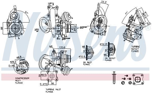 Turbocompresseur (Turbo) NISSENS ref. 93524