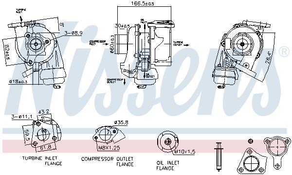 Turbocompresseur (Turbo) NISSENS ref. 93525