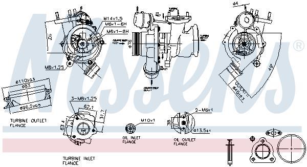 Turbocompresseur (Turbo) NISSENS ref. 93526