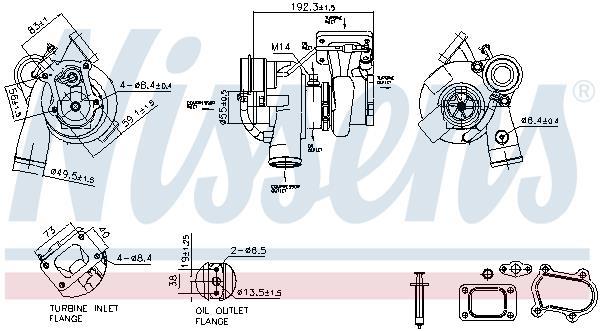 Turbocompresseur (Turbo) NISSENS ref. 93528