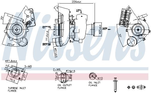 Turbocompresseur (Turbo) NISSENS ref. 93529