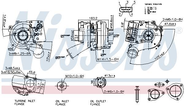 Turbocompresseur (Turbo) NISSENS ref. 93534