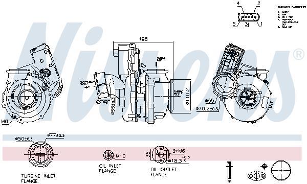Turbocompresseur (Turbo) NISSENS ref. 93539