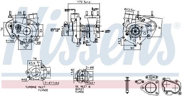 Turbocompresseur (Turbo) NISSENS ref. 93544