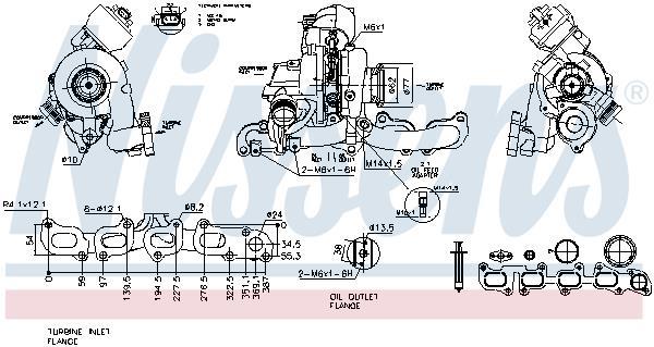 Turbocompresseur (Turbo) NISSENS ref. 93546