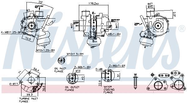 Turbocompresseur (Turbo) NISSENS ref. 93550