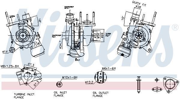 Turbocompresseur (Turbo) NISSENS ref. 93551