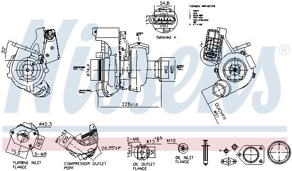 Turbocompresseur (Turbo) NISSENS ref. 93564