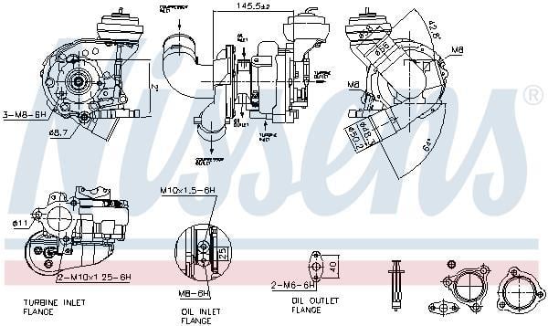 Turbocompresseur (Turbo) NISSENS ref. 93606
