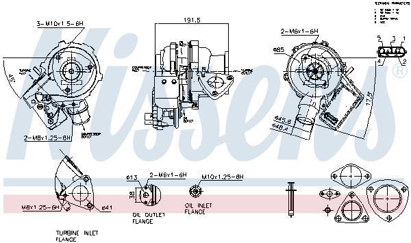Turbocompresseur (Turbo) NISSENS ref. 93610