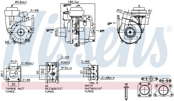 Turbocompresseur (Turbo) NISSENS ref. 93615