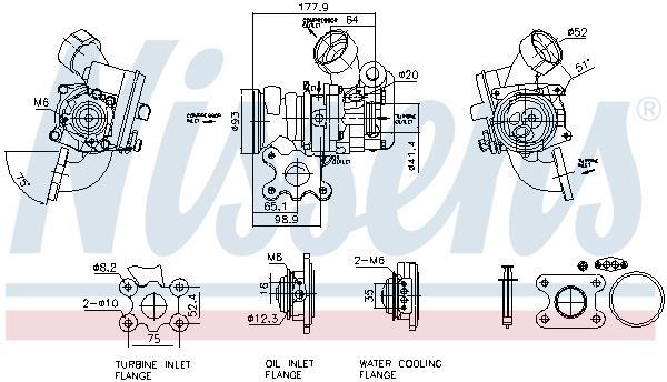 Turbocompresseur (Turbo) NISSENS ref. 93616