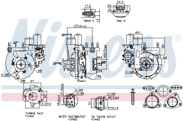 Turbocompresseur (Turbo) NISSENS ref. 93620