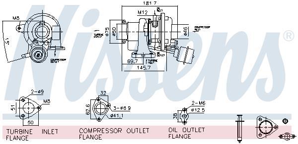 Turbocompresseur (Turbo) NISSENS ref. 93626