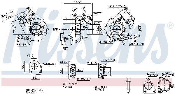 Turbocompresseur (Turbo) NISSENS ref. 93627