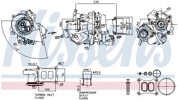 Turbocompresseur (Turbo) NISSENS ref. 93631