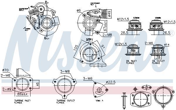 Turbocompresseur (Turbo) NISSENS ref. 93633