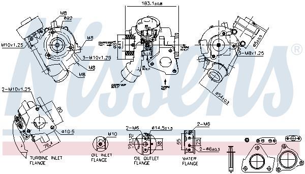 Turbocompresseur (Turbo) NISSENS ref. 93636