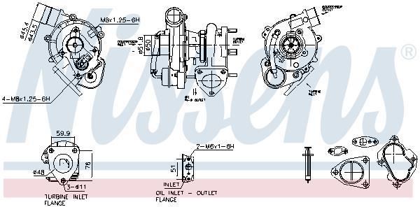 Turbocompresseur (Turbo) NISSENS ref. 93667