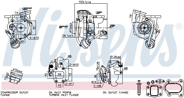 Turbocompresseur (Turbo) NISSENS ref. 93673