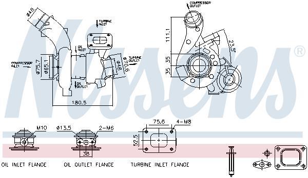 Turbocompresseur (Turbo) NISSENS 93702