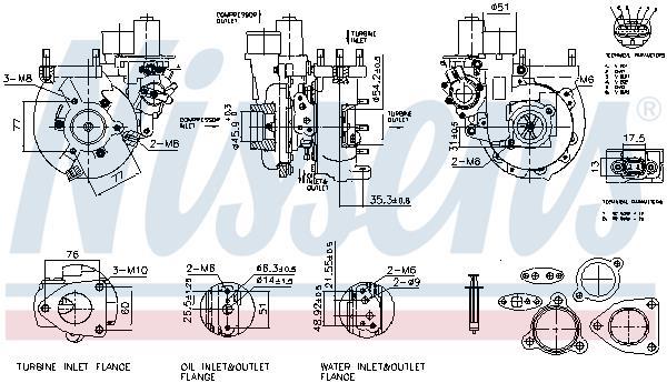 Turbocompresseur (Turbo) NISSENS ref. 93706