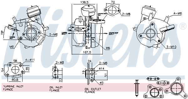 Turbocompresseur (Turbo) NISSENS ref. 93731