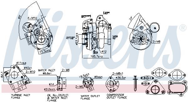 Turbocompresseur (Turbo) NISSENS ref. 93754