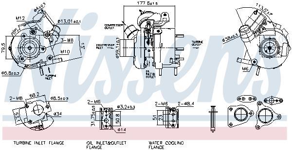 Turbocompresseur (Turbo) NISSENS ref. 93796